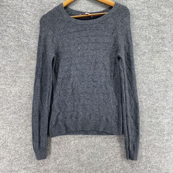 5/$45 Loft Sweater Pullover Women S Small Gray Knit Wool Long Sleeve Round Neck - Picture 4 of 9